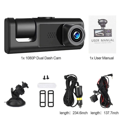 Dual HD 1080P Car Dash Cam with G-Sensor