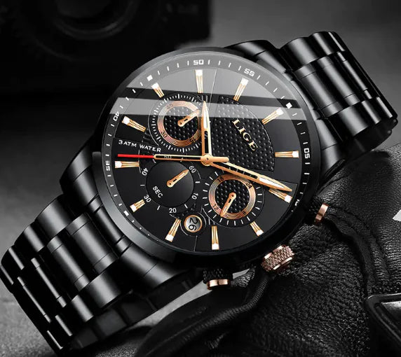 LIGE TimeMaster Quartz Sports Watch