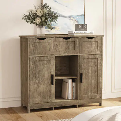 Versatile Home Storage Unit with Adjustable Shelves and Drawers