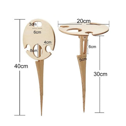 Portable Round Wine Lover's Table