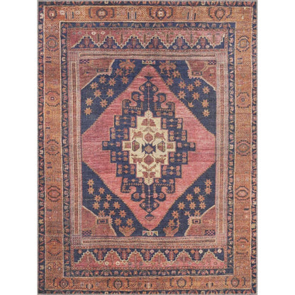 Malamote Vintage Flat Pile Washable Rug