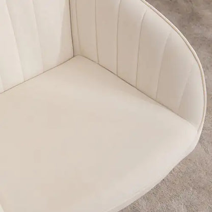 Ergonomic Velvet Swivel Chair for Extended Comfort