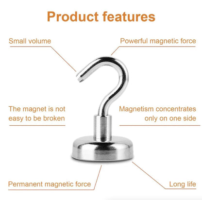 10x Neodymium Magnetic Hook Set USA