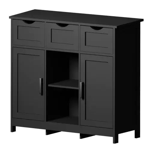 Chic Black Multifunctional Storage Unit