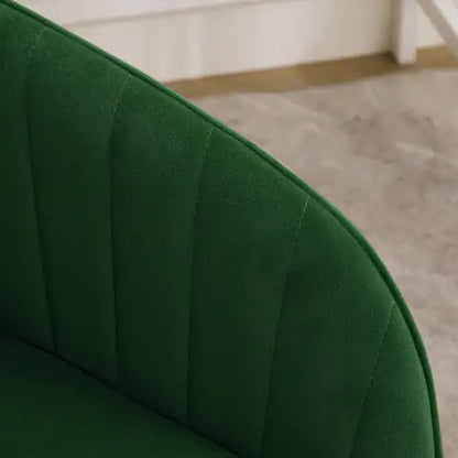 Ergonomic Velvet Swivel Chair with Lumbar Support