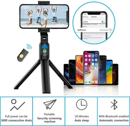 Selfie Stick Tripod with Remote for iPhone Samsung