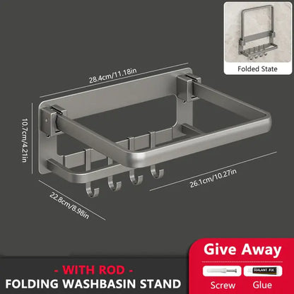 SpaceSaver Foldable Towel Rack