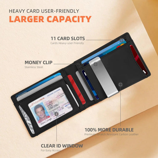RUNBOX Secure SleekPocket: Bifold RFID Slim Wallet