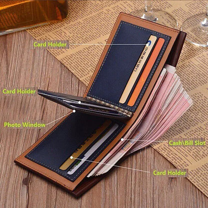 Men's Leather Bifold Wallet & Card Holder