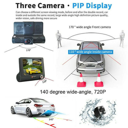 1080P Dual Lens Car Dash Cam with G-Sensor