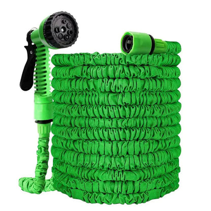 FlexiStretch Garden Hose with Spray Nozzle - 25 to 100FT