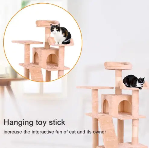 Purrfect Playhouse: Multi-Tiered Cat Climbing Castle