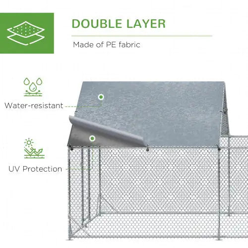 Large Metal Chicken Track For Chicken Coop With Waterproof And UV Cover