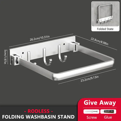 SpaceSaver Foldable Towel Rack