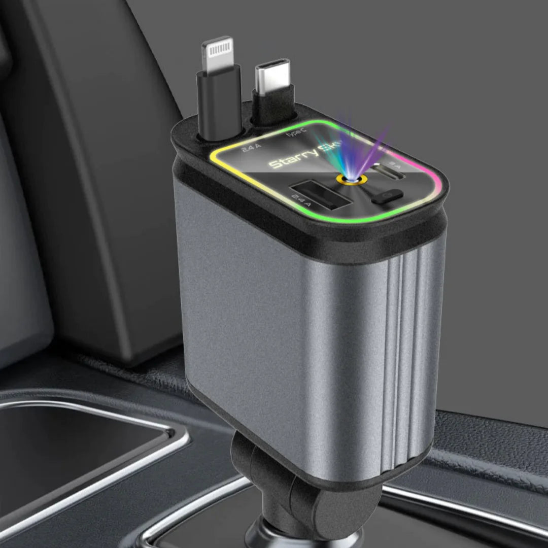 Four-in-one 120W Starry Sky Car Charger