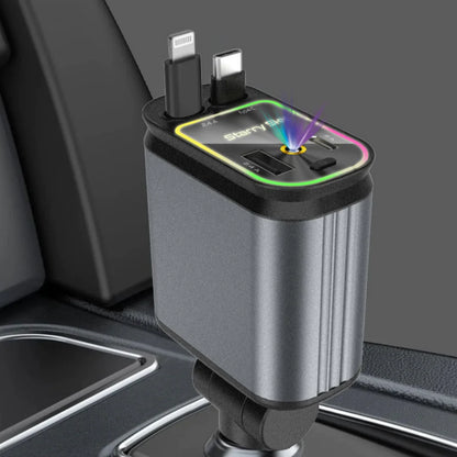 Four-in-one 120W Starry Sky Car Charger