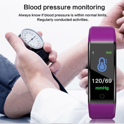 Fitness Smart Watch Activity Tracker Heart Rate For Women Men Oxygen BP Monitor