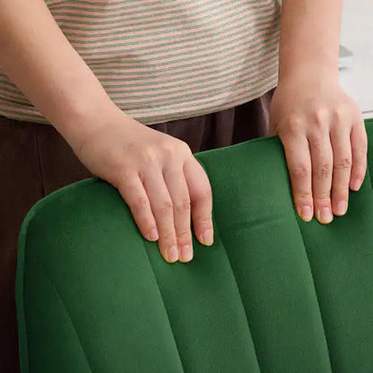 Ergonomic Velvet Swivel Chair with Lumbar Support