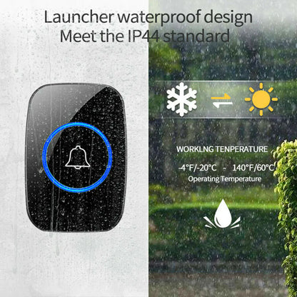 Wireless Weatherproof Doorbell Kit with Adjustable Volume