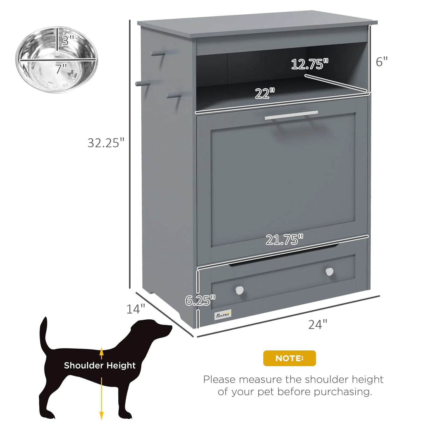 PawHut Deluxe Pet Station Feeder & Storage