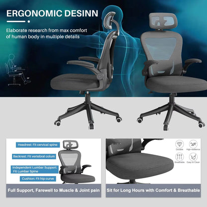 Deluxe Ergonomic Executive Chair with Adjustable Lumbar Support