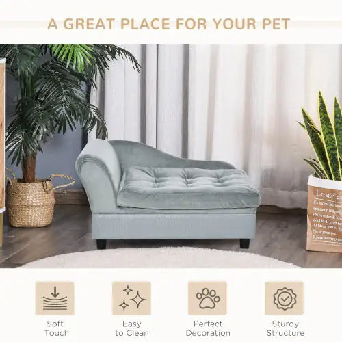 Luxury Small Dog Bed w/ Hidden Storage