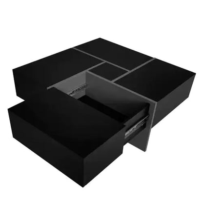 Elegant Square Coffee Table with Concealed Storage