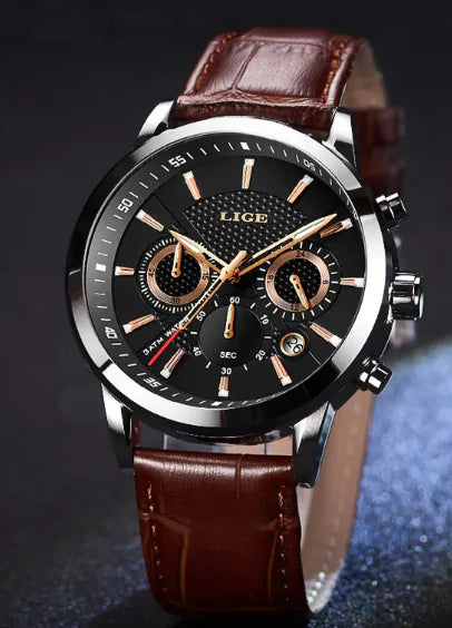LIGE TimeMaster Quartz Sports Watch
