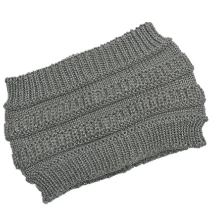 Winter Knitted Ponytail Beanies