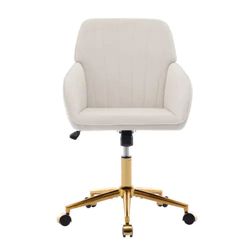 Ergonomic Velvet Swivel Chair for Extended Comfort