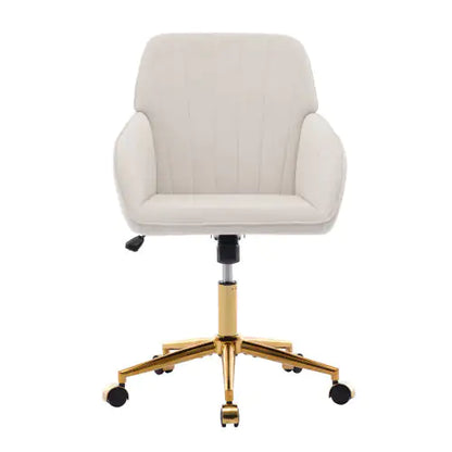 Ergonomic Velvet Swivel Chair for Extended Comfort
