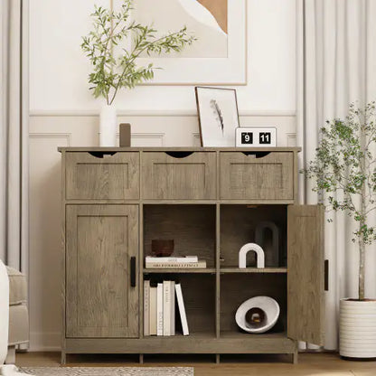 Versatile Home Storage Unit with Adjustable Shelves and Drawers