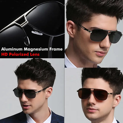 Men's UV400 Polarized Pilot Sunglasses for Outdoor Sports