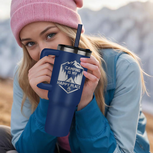 Happy Place - Pinnacle 40oz Tumbler - Laser engraved