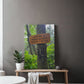 "The 45th Parallel-A Midway Marker on the Long Trail" - Gallery Wrapped Canvas - Hiking With Stickers '24