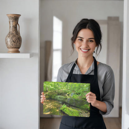 "Serene Oasis on the Long Trail" - Gallery Wrapped Canvas - Hiking With Stickers '24
