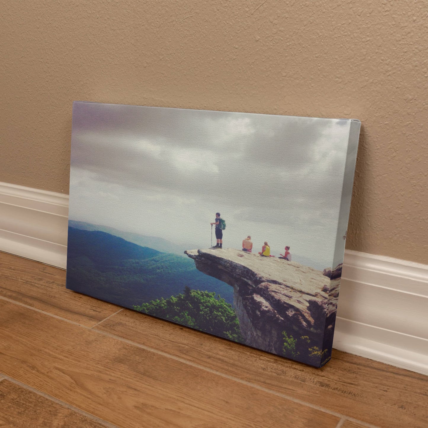 "Edge of the World – A Hiker's High" / Gallery Wrapped Canvas / Hiking With Stickers '14