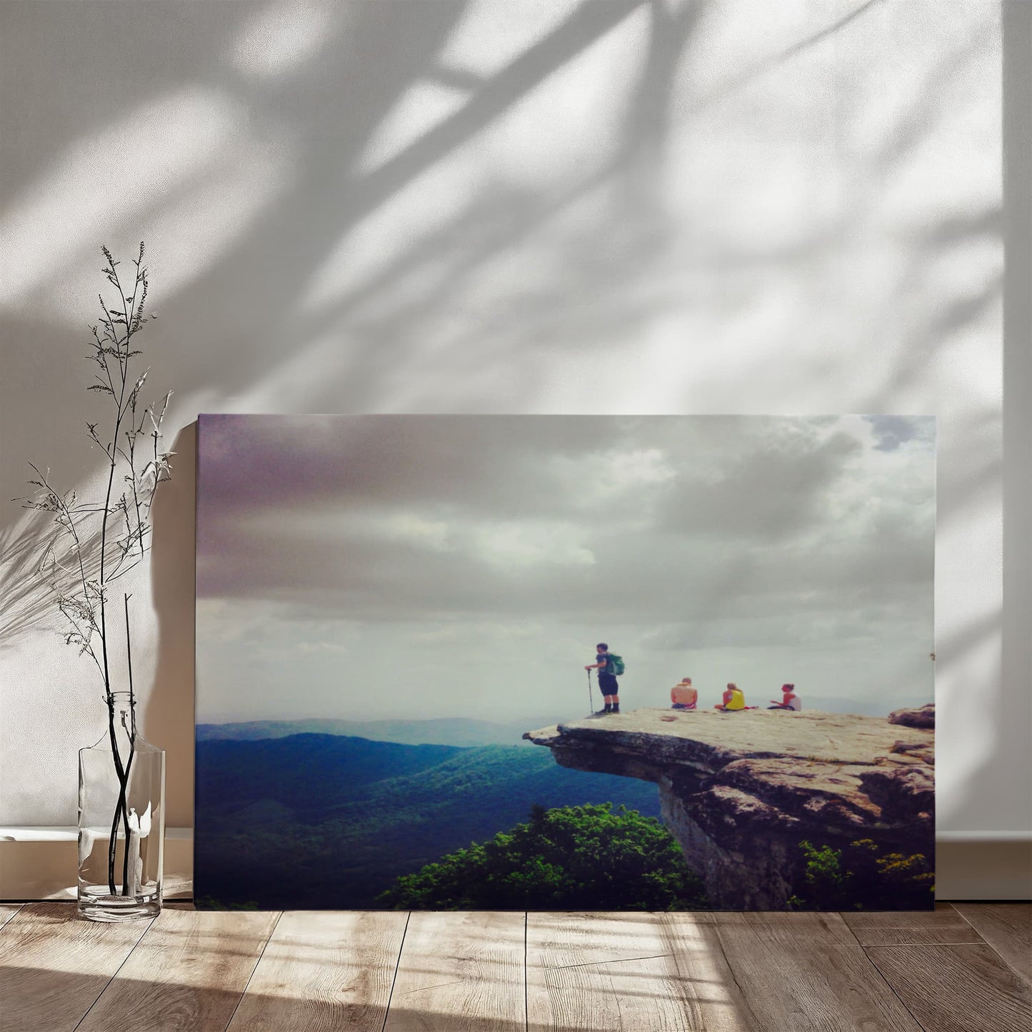 "Edge of the World – A Hiker's High" / Gallery Wrapped Canvas / Hiking With Stickers '14