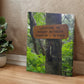 "The 45th Parallel-A Midway Marker on the Long Trail" - Gallery Wrapped Canvas - Hiking With Stickers '24