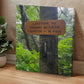 "The 45th Parallel-A Midway Marker on the Long Trail" - Gallery Wrapped Canvas - Hiking With Stickers '24