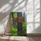 "The 45th Parallel-A Midway Marker on the Long Trail" - Gallery Wrapped Canvas - Hiking With Stickers '24
