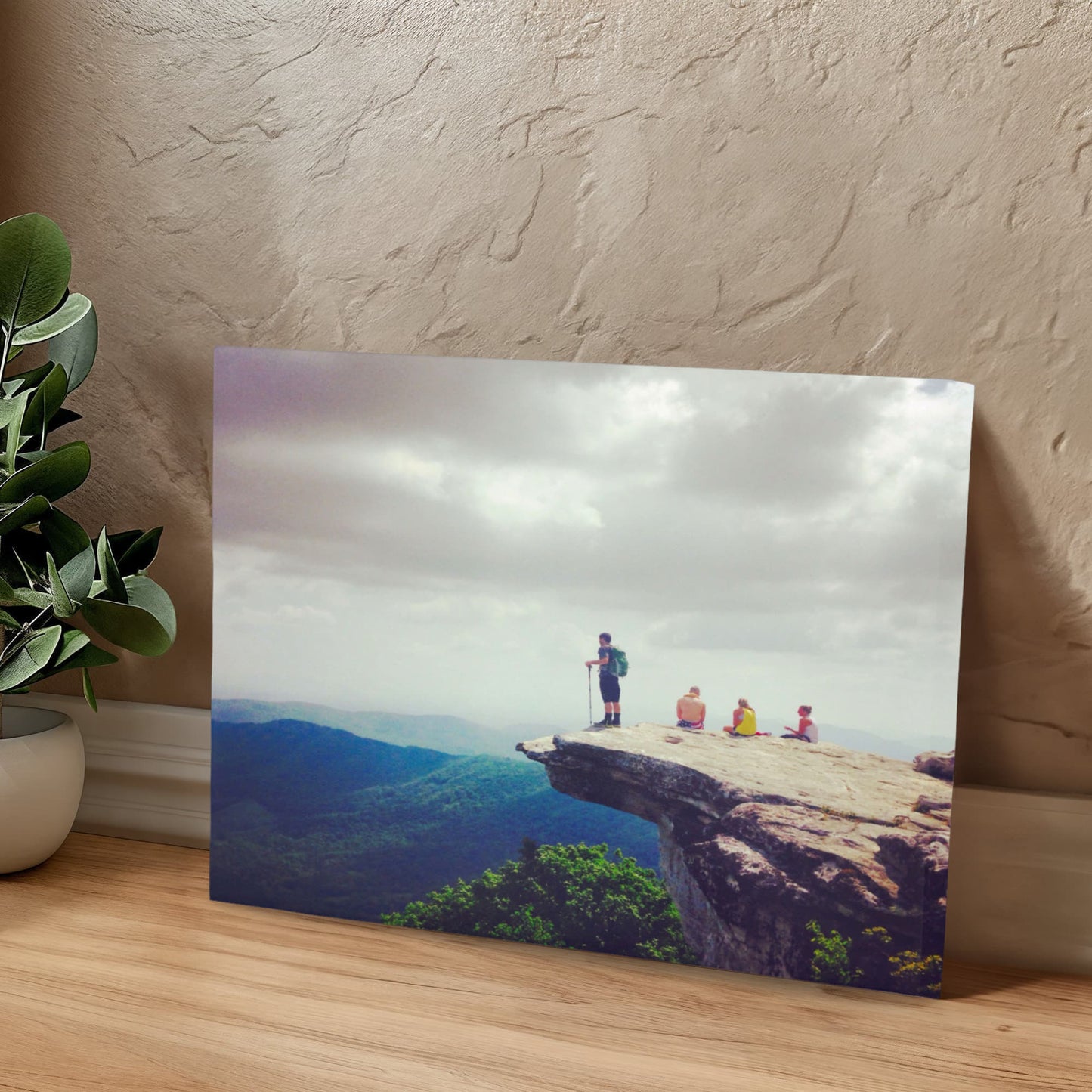 "Edge of the World – A Hiker's High" / Gallery Wrapped Canvas / Hiking With Stickers '14