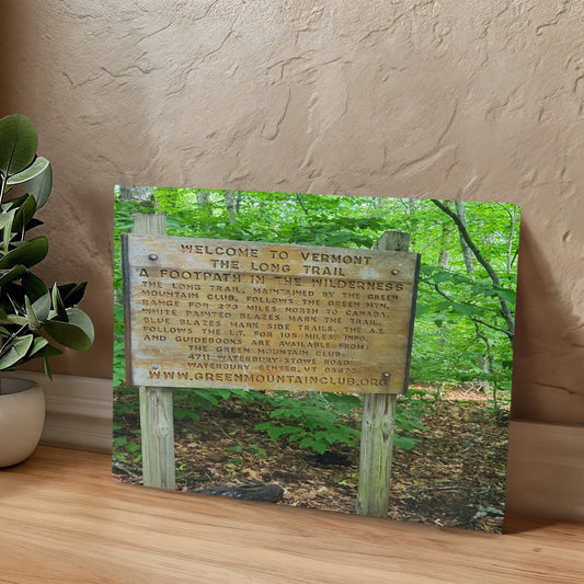 "Welcome to the Long Trail–A Path Through Time" - Gallery Wrapped Canvas - Hiking With Stickers '24
