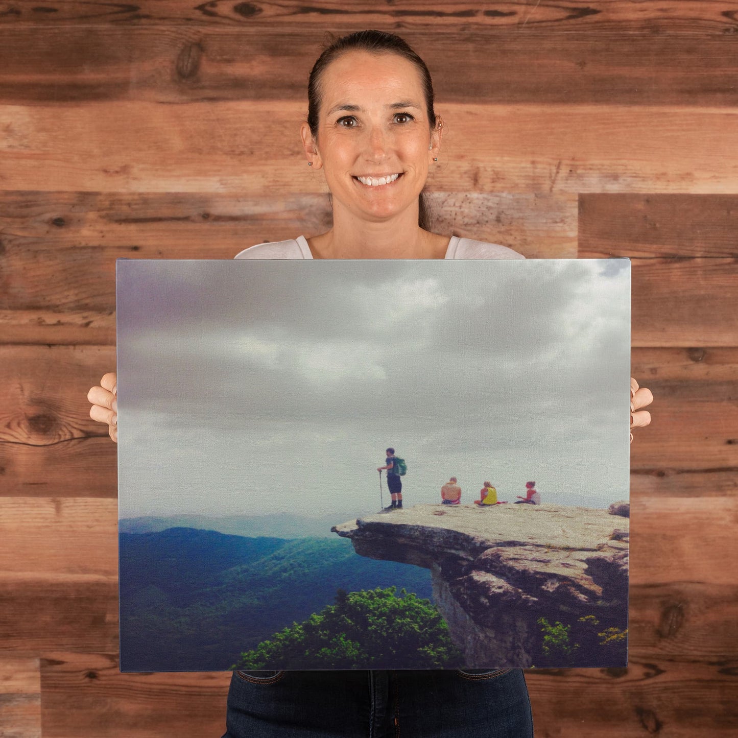 "Edge of the World – A Hiker's High" / Gallery Wrapped Canvas / Hiking With Stickers '14