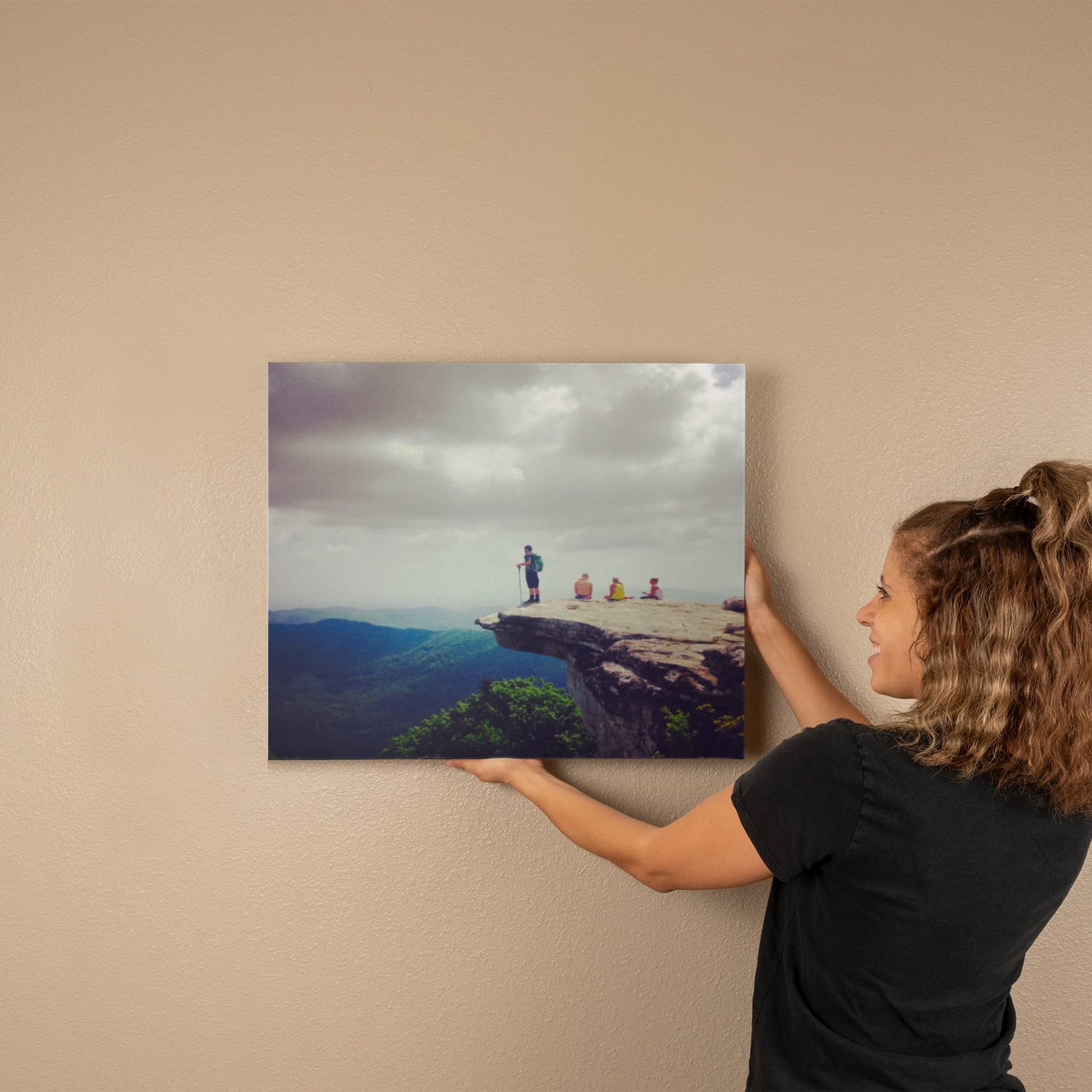 "Edge of the World – A Hiker's High" / Gallery Wrapped Canvas / Hiking With Stickers '14