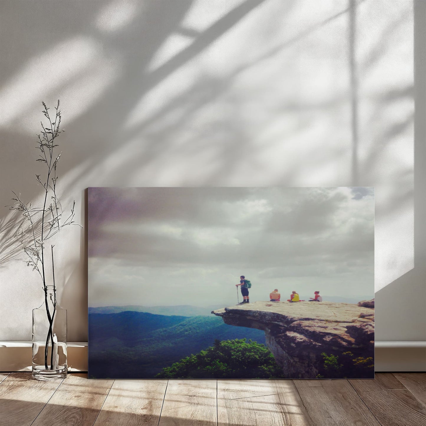 "Edge of the World – A Hiker's High" / Gallery Wrapped Canvas / Hiking With Stickers '14