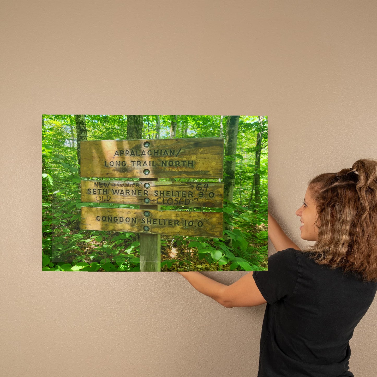 "Trail Crossroads – The Journey Unfolds" / Gallery Wrapped Canvas / Hiking With Stickers '24