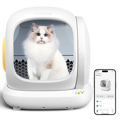 Say goodbye to messy litter boxes! Meet the Smart Self-Cleaning Cat Litter Box with APP Control and Safety Features! 🐾✨ #CatLovers #SmartHome