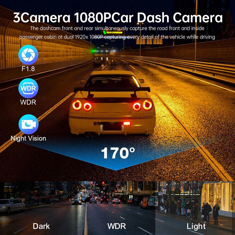 Dual HD 1080P Car Dash Cam with G-Sensor
