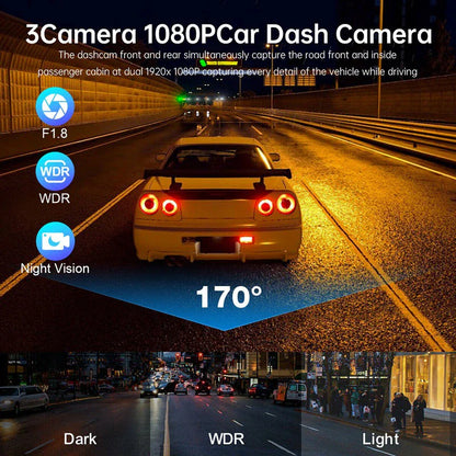 Dual HD 1080P Car Dash Cam with G-Sensor